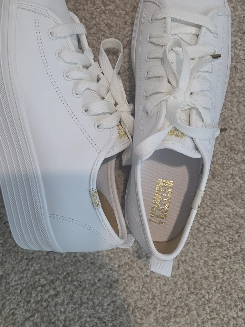 Keds White Platform Sneakers - Triple Stack Sole